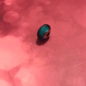 Pandora Silver Teal Murano Glass Bead